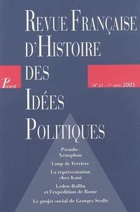 Revue française d'Histoire des idées politiques N° 21