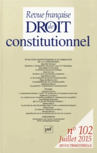 Evolution institutionnelle et normative de la Ve République