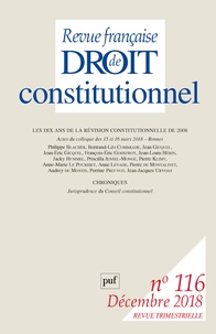 Collectif - Revue française de Droit constitutionnel N° 116 : .
