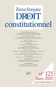 Revue française de Droit constitutionnel N° 121, mars 2020