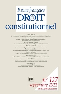  PUF - Revue française de Droit constitutionnel N° 127, septembre 2021 : .