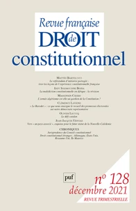 Revue française de Droit constitutionnel N° 128, décembre 2021