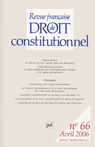Revue française de Droit constitutionnel N° 66, Août 2006