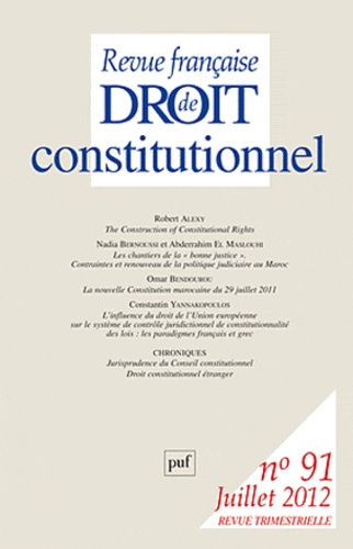 Monique Labrune - Revue française de Droit constitutionnel N° 91, Juillet 2012 : .