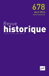 Revue historique N° 678, avril 2016