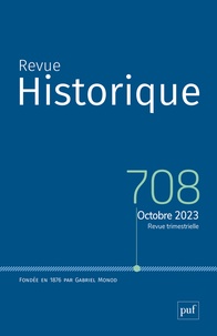 Nicolas Bréon - Revue historique N° 708, octobre 2023 : Varia.