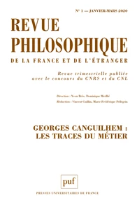 Georges Canguilhem : les traces du métier