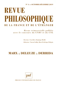 Revue philosophique N° 144, 4-2019