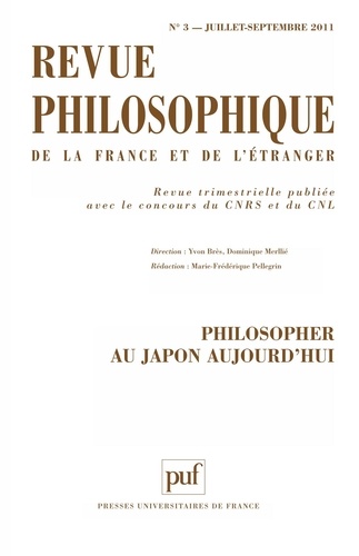 Yvon Brès et Dominique Merllié - Revue philosophique N° 3, Juillet-Septem : Philosopher au Japon aujourd'hui.