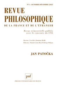 Revue philosophique N° 4, octobre-décembre 2025
