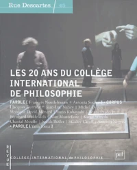 Les 20 ans du Collège international de philosophie