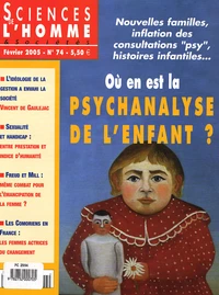 Sciences de l'homme et Sociétés N° 74, Février 2005