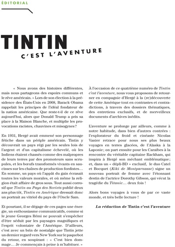 Tintin c'est l'aventure N° 4, février-mars-avril 2020 Hergé et l'envers du rêve américain