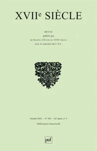 XVIIe siècle N° 249, Octobre 2010