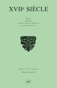 XVIIe siècle N° 259, avril 2013