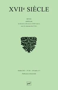 XVIIe siècle N° 265, Octobre 2014