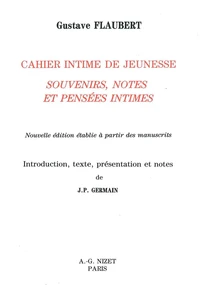 Cahier intime de jeunesse