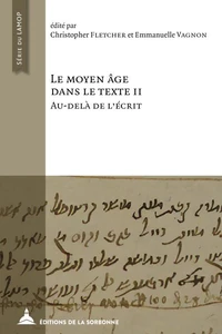 Le Moyen Age dans le texte