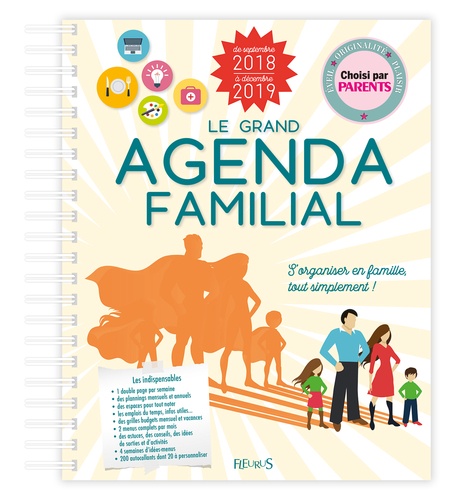 Le grand agenda familial. De septembre 2018 à décembre 2019  Edition 2018-2019