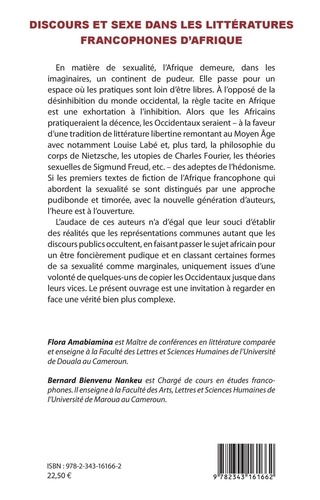 Discours et sexe dans les littératures francophones d'Afrique. Vers un changement des mentalités ?