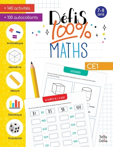 Défis 100% maths CE1 - Avec 100 autocollants - Florence Barbeau ...
