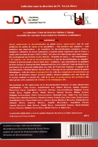 40 regards sur 40 ans de décentralisation(s)