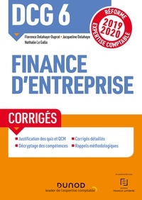 Téléchargez gratuitement google books en ligne DCG 6 Finance d'entreprise - Corrigés  - Réforme Expertise comptable 2019-2020