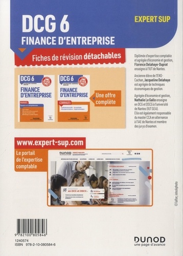 DCG 6 Finance d'entreprise. Fiches de révision  Edition 2020-2021