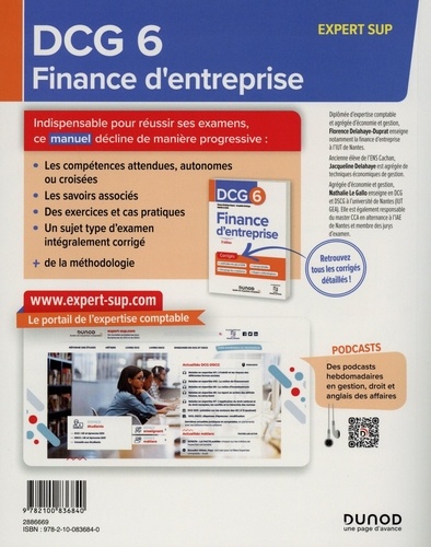 DCG 6 Finance d'entreprise. Manuel  Edition 2022-2023
