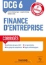 Florence Delahaye-Duprat et Jacqueline Delahaye - Finance d'entreprise DCG 6 - Corrigés.
