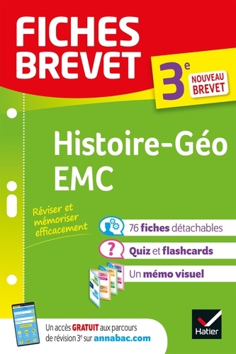 Fiches brevet Histoire-Géographie EMC 3e - Brevet 2023. fiches de révision & quiz
