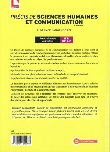 Précis de sciences humaines et communication IFSI UE 4.2 2e édition