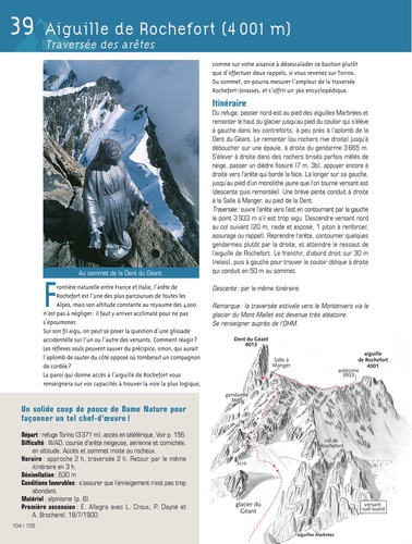 Sommets du Mont-Blanc. Les plus belles courses de Facile à Difficile