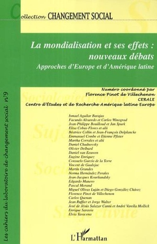 Florence Pinot de Villechenon et  CERALE - La mondialisation et ses effets : nouveaux débats - Approches d'Europe et d'Amérique latine.