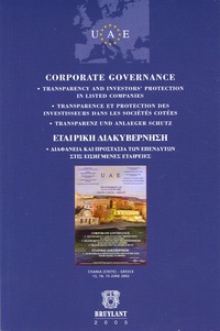 Florence Roussel - Corporate Governance - Transparence et protection des investisseurs dans les sociétés cotées.
