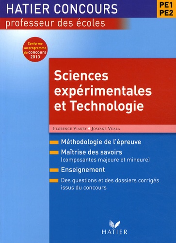 Florence Vianey et Josyane Vuala - Sciences expérimentales et technologie - Concours de Professeurs des Ecoles PE1-PE2.