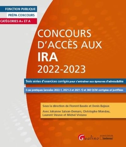Concours d'accès aux IRA Catégories A+ et A  Edition 2022-2023