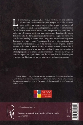 Dictionnaire grammatical de l'occitan moderne. Selon les parlers languedociens 3e édition