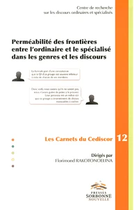 Perméabilité des frontières entre lordinaire et le spécialisé dans les genres et les discours