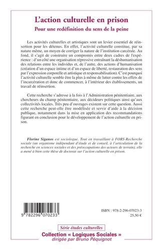 L'action culturelle en prison. Pour une redéfinition du sens de la peine