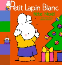 Petit lapin blanc fête Noël