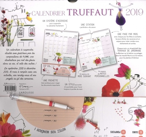 Calendrier Truffaut. Une année fleurie et joyeusement nature ! Avec un stylo  Edition 2019