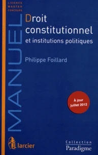 Droit constitutionnel et institutions politiques