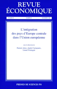 Revue Economique Volume 50 N° 6 Novembre 1999 : L'Integration Des Pays D'Europe Centrale Dans L'Union Europeenne