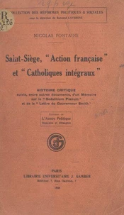 Saint-Siège, Action française et catholiques intégraux