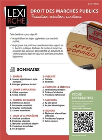 Droit des marchés publics