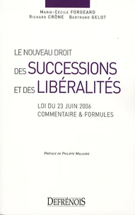 Le nouveau droit des successions et des libéralités