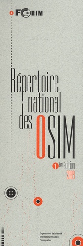  FORIM - Répertoire national des organisations de solidarité internationale issues de l'immigration (OSIM).