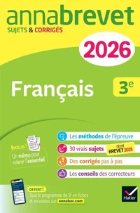 Annales du brevet 2026 - Annabrevet Français 3e - Nouveau brevet