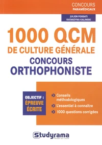 1000 QCM de culture générale pour les concours d'orthophoniste